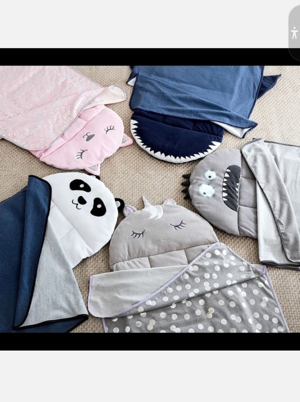 PBK Panda Nap Mat POTTERY BARN KIDS SLEEPING BAG